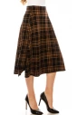 A-line checkered skirt in black and yellow
