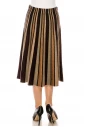 Shiny striped lurex skirt