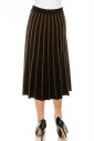 Striped A-line skirt in black & gold