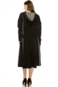 Black Hoodie with Silver Stripes