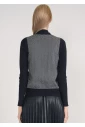 Graphic Play: V-Neck Vest in Black & White Zig Zag