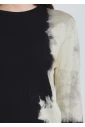 Artfully Splattered Black Knit Sweater