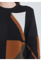 Black Knit Sweater with Shape Details