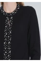 Night's Radiance Black Knit Cardigan