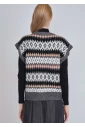 Warm Grey Vest with Classic Pattern