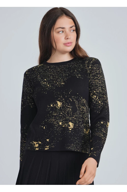 Soft Black Crewneck Top