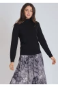 Freeform Black High Neck Knit Top