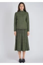 Houndstooth Pattern Green Knit Top