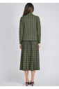 Houndstooth Pattern Green Knit Top