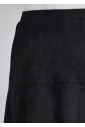 Simple Sophistication Black Suede Skirt