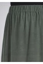 Comfortable Classic Green Skirt with Black Stitch