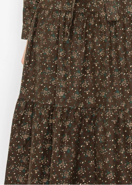 Autumn Blossom Belted Midi Dress