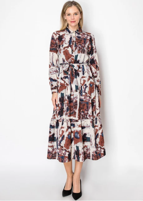 Autumn Palette Shirt Dress