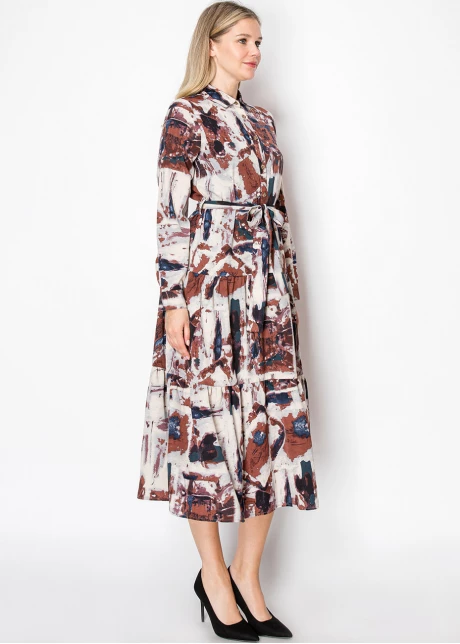Autumn Palette Shirt Dress