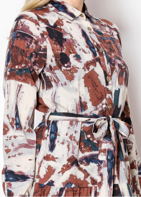 Autumn Palette Shirt Dress