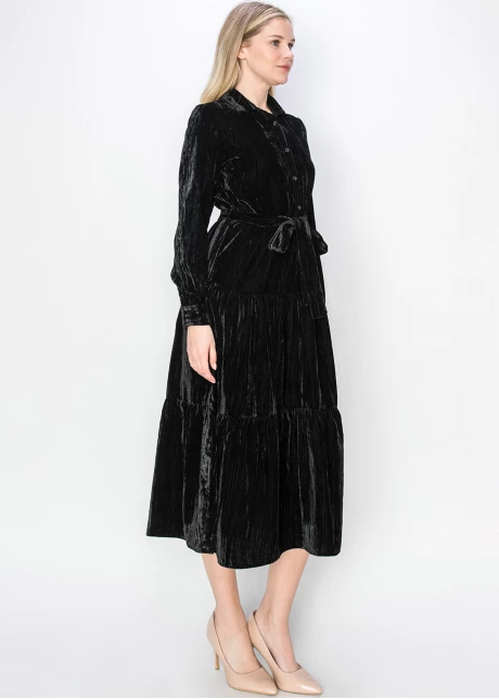 Elegant Black Velvet Dress