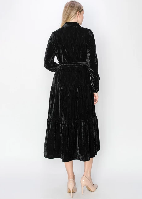 Elegant Black Velvet Dress