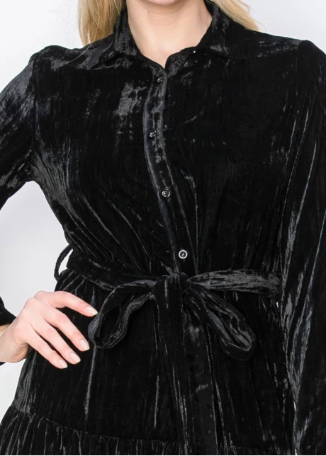 Elegant Black Velvet Dress