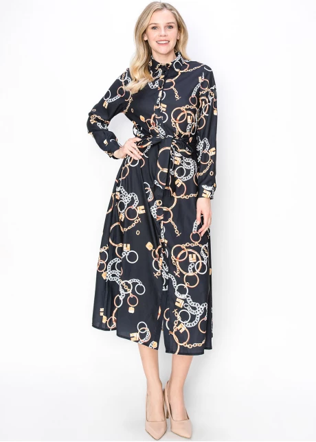 Chain-Linked Elegance Dress