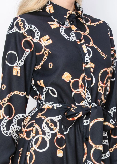Chain-Linked Elegance Dress