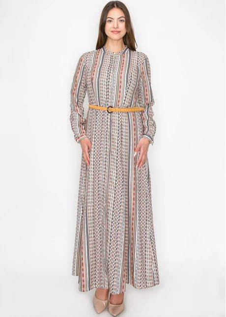 Striped Multicolor Maxi Dress