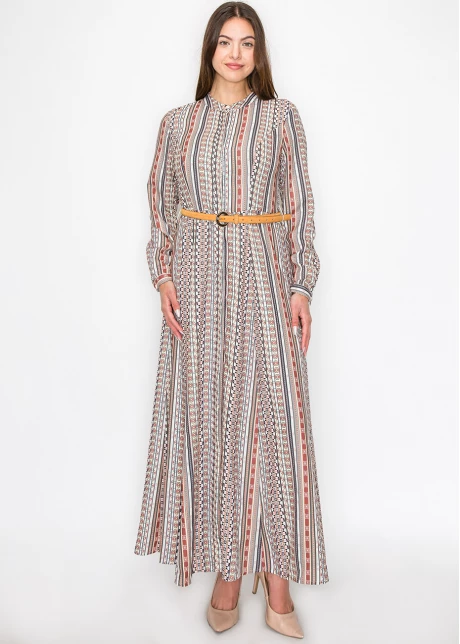 Striped Multicolor Maxi Dress