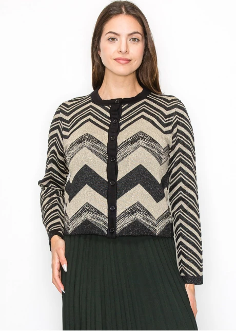 Chevron Sparkle Cardigan