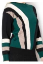 Geometric Green Knit Sweater