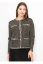 Elegant Gold Cardigan with Front Pockets