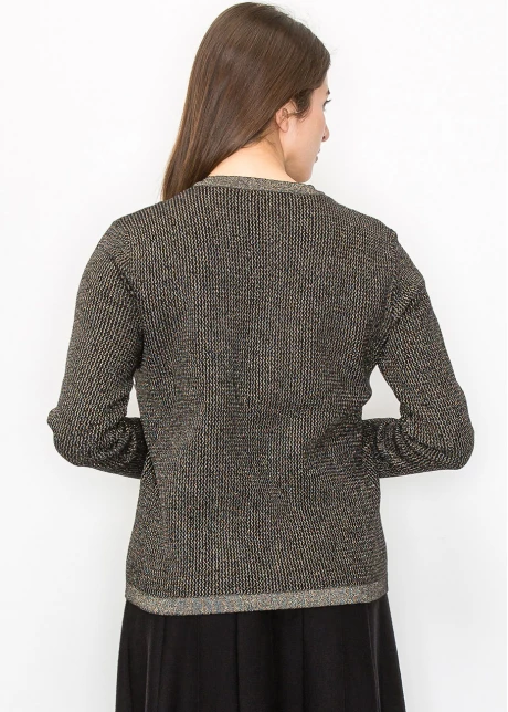 Elegant Gold Cardigan with Front Pockets