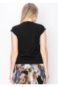 Black Floral Embroidered Vest