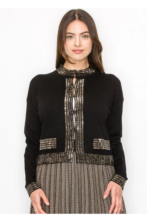 Metallic Harmony Sweater Jacket