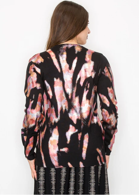 Color Splash Abstract Knit Top
