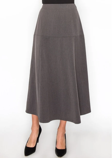 Gray Panel Midi Skirt