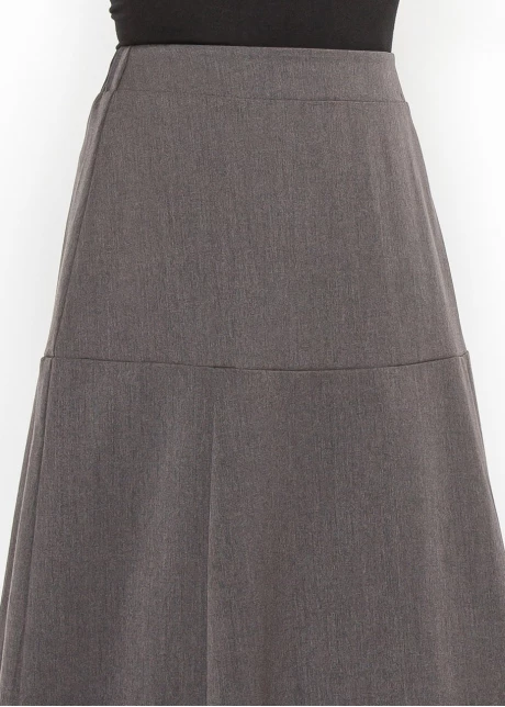Gray Panel Midi Skirt