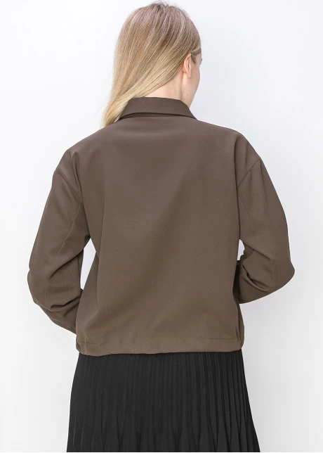 Classic Brown Shirt with Drawstring