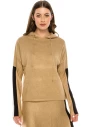 Camel and White Hoodie