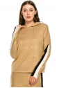 Camel and White Hoodie