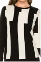 Thick Striped Black and White Top