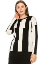 Thick Striped Black and White Top