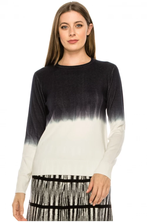 Black and White Tye-Dye Top