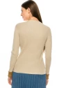 Ribbed Sweater with Large Buttons