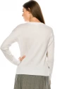 Top with Wooden Button side detailing - White