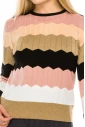 Colored Scalloped Sweater