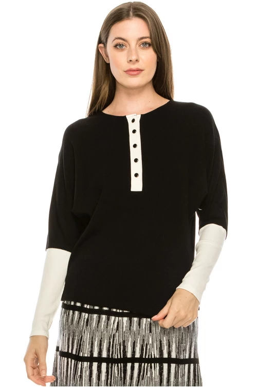 Henley T-shirt Black