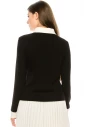Black and White Collared Sweater