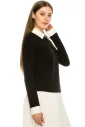 Black and White Collared Sweater