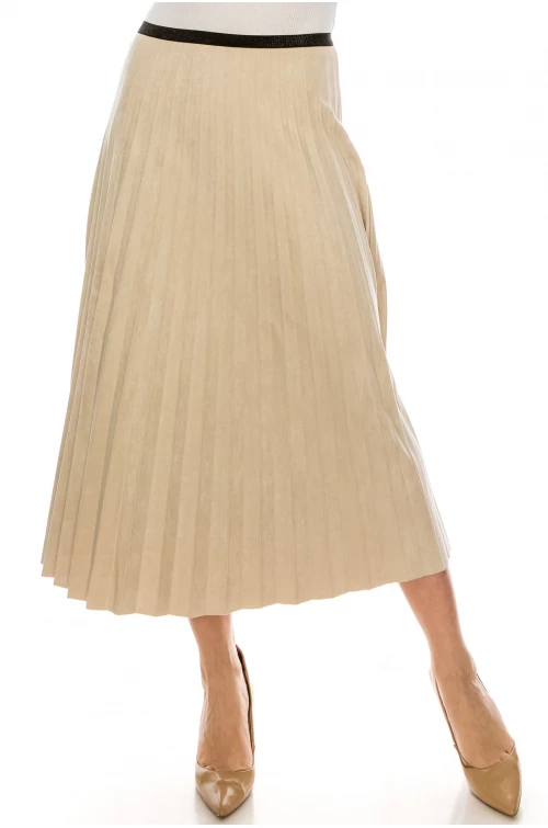 Beige Midi Skirt