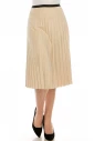 TAN PLEATED SUEDE SKIRT 
