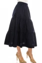 Midi Ruched Skirt Navy
